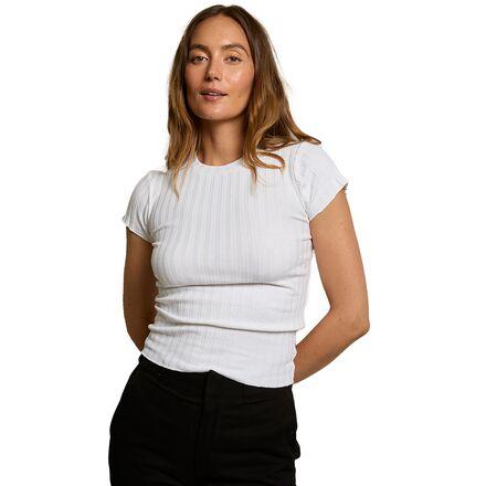 Suri Ribbed Crewneck T-Shirt by PERFECTWHITETEE