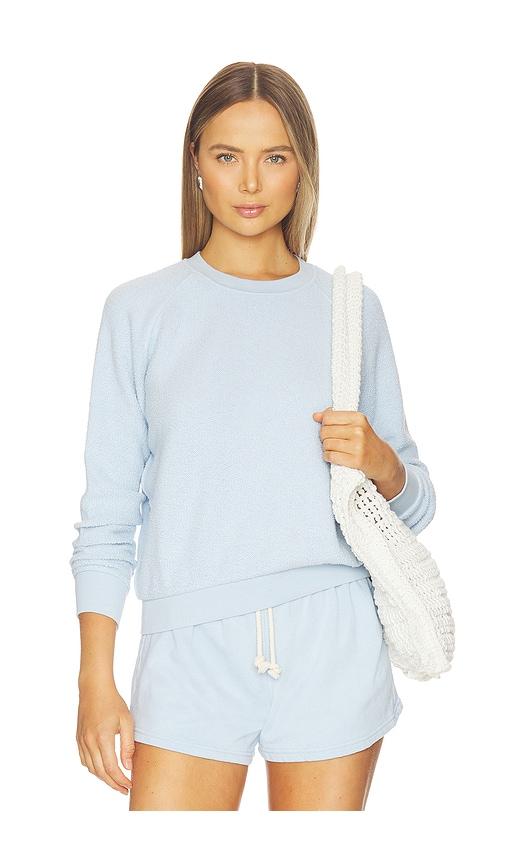 perfectwhitetee Fleece Crew Neck Sweatshirt in Baby Blue by PERFECTWHITETEE