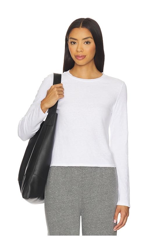 perfectwhitetee Jamie Cotton Long Sleeve in White by PERFECTWHITETEE