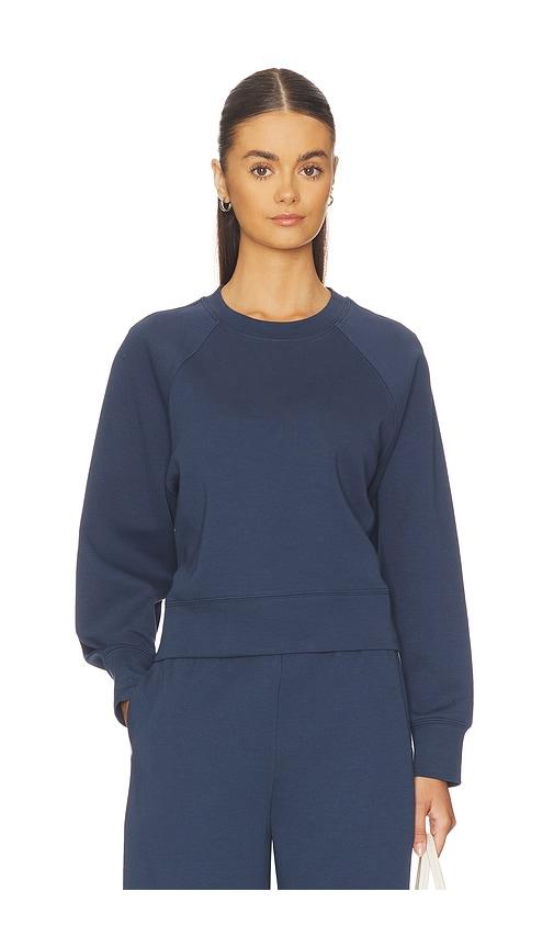 perfectwhitetee Travel Crew Neck Sweatshirt in Navy by PERFECTWHITETEE