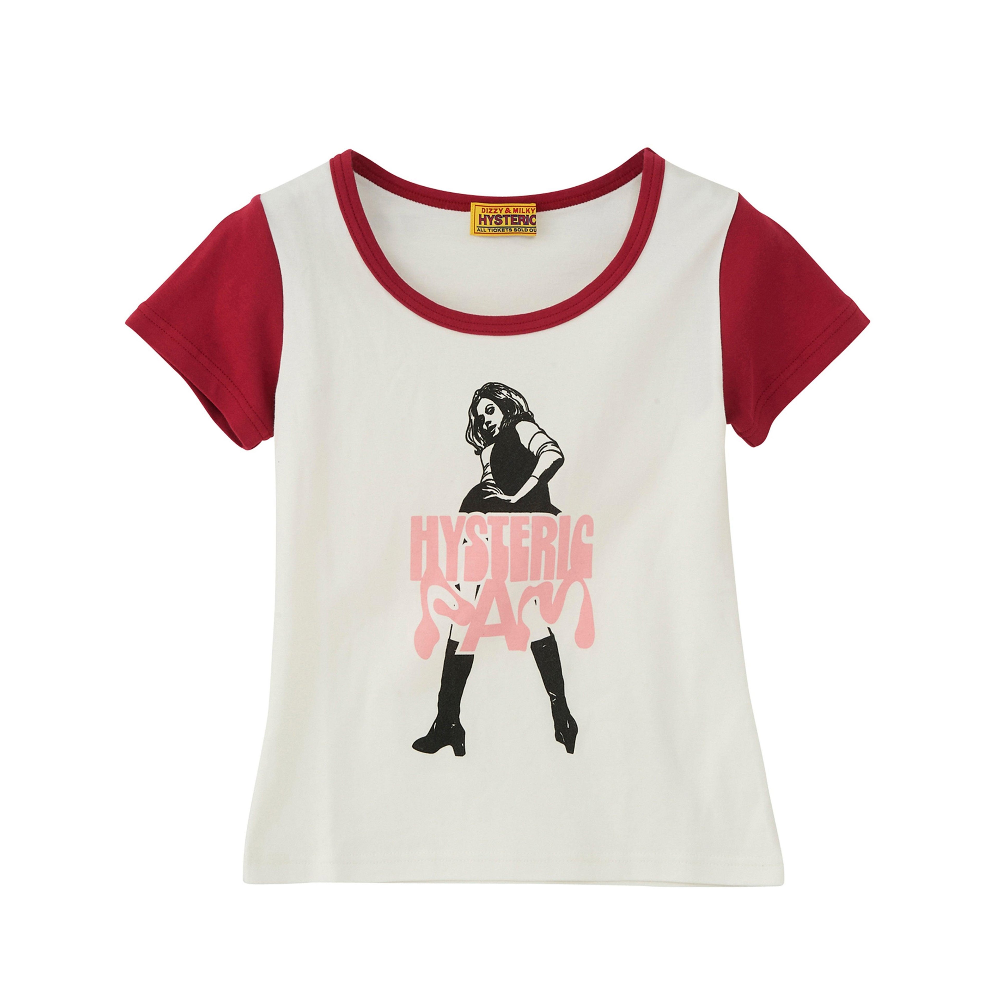 Hysteric Glamour - Perks & Mini Women's Vixen Girl T Shirt - (White/Pink) by PERKS&MINI X HYSTERIC GLAMOUR