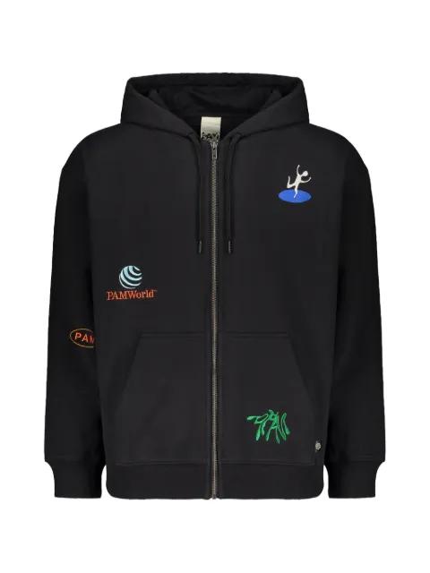 embroidery zip hoodie by PERKS&MINI