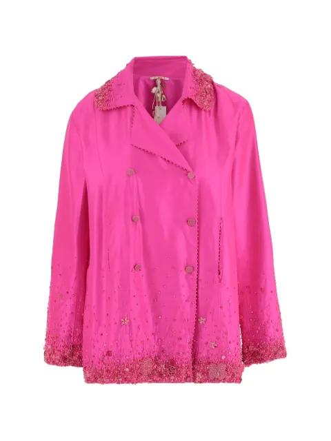 double-breasted silk jacket by PERO