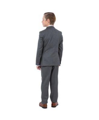 Big Boys 5 Piece Sharkskin Suit,Vest,Pants,Shirt and Tie Set by PERRY ELLIS