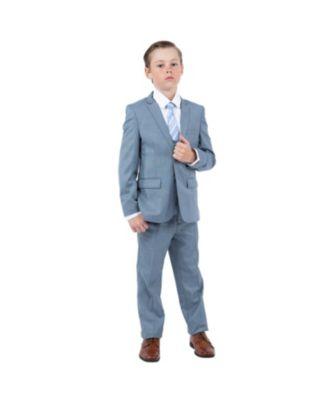Big Boys 5 Piece Sharkskin Suit,Vest,Pants,Shirt and Tie Set by PERRY ELLIS