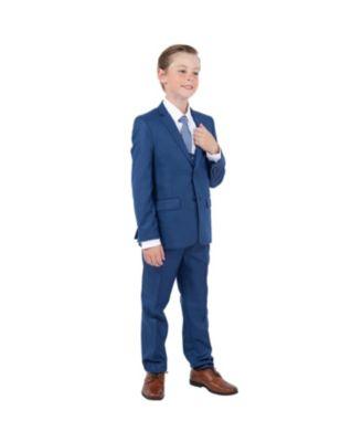 Big Boys 5 Piece Sharkskin Suit,Vest,Pants,Shirt and Tie Set by PERRY ELLIS