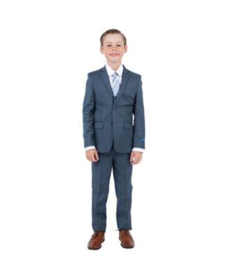 Big Boys 5 Piece Sharkskin Suit,Vest,Pants,Shirt and Tie Set by PERRY ELLIS