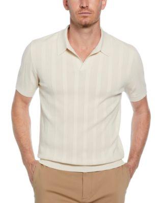 Men's Johnny Collar Stripe Polo Shirt by PERRY ELLIS