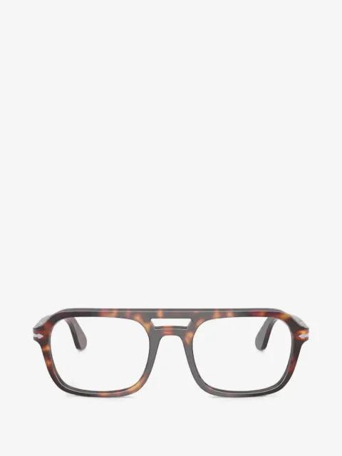 tortoiseshell-effect double-bridge glasses by PERSOL
