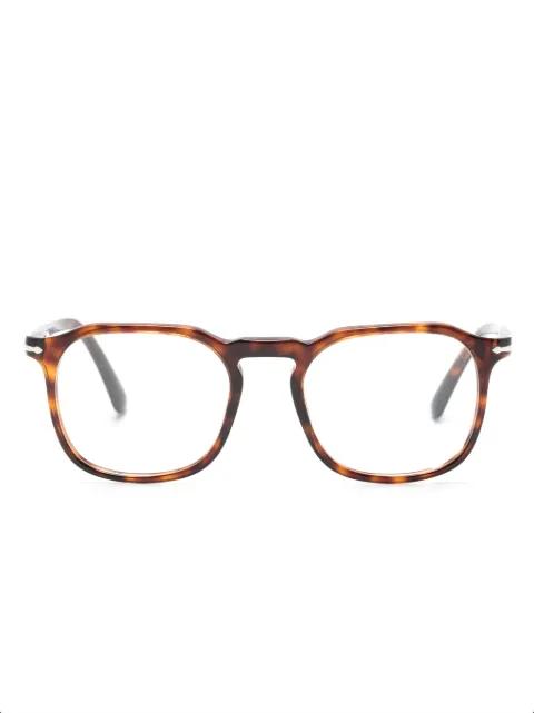 tortoiseshell rectangle-frame glasses by PERSOL