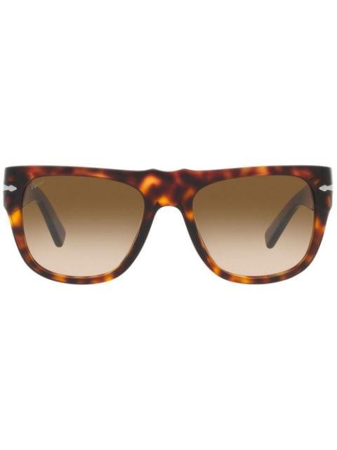 tortoiseshell rectangle-frame sunglasses by PERSOL