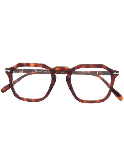 tortoiseshell square-frame eyeglasses by PERSOL