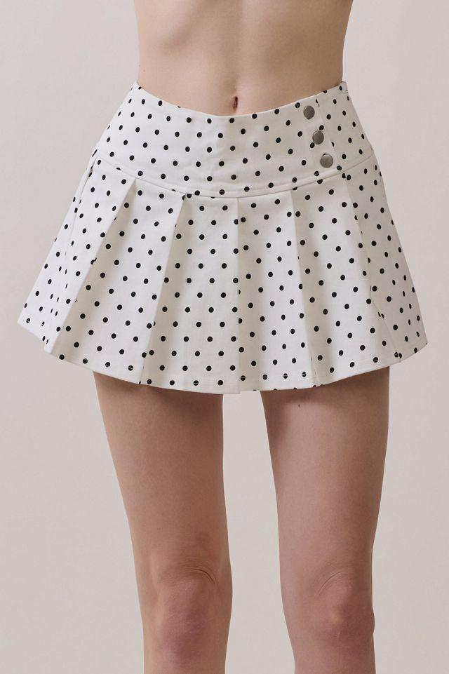 Personal Code Mabel Polka Dot Pleat Mini Skort by PERSONAL CODE