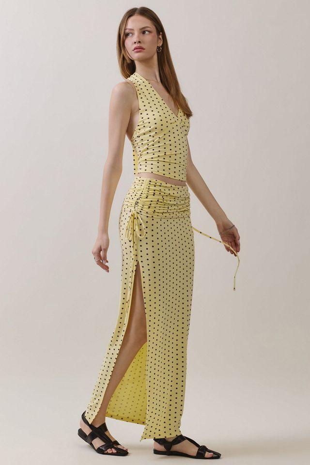 Personal Code Polka Dot Foldover Maxi Skirt by PERSONAL CODE