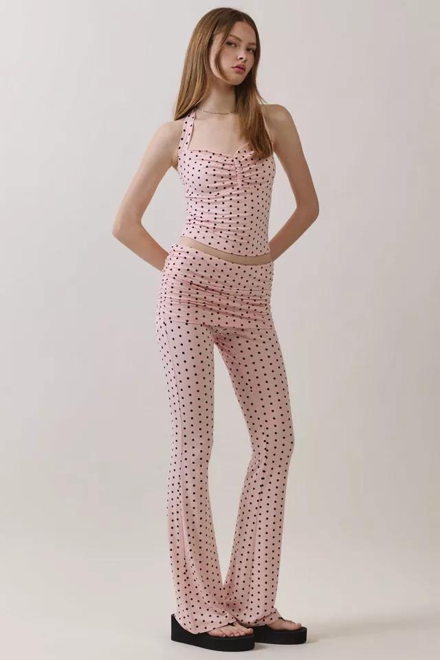 Personal Code Polka Dot Print Foldover Flare Pants by PERSONAL CODE
