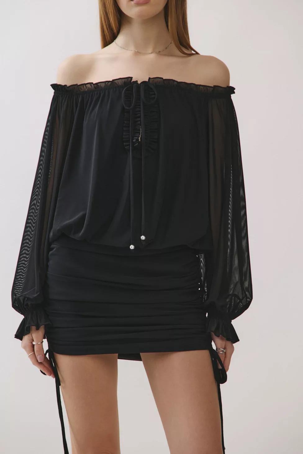 Personal Code Sylvie Sheer Off The Shoulder Mini Dress by PERSONAL CODE
