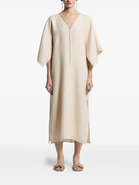 Aurea V-neck midi dress by PESERICO
