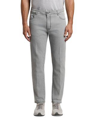 Carrot Fit Jeans in Silver Salt by PESERICO