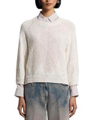 Diamond Pattern Sweater by PESERICO