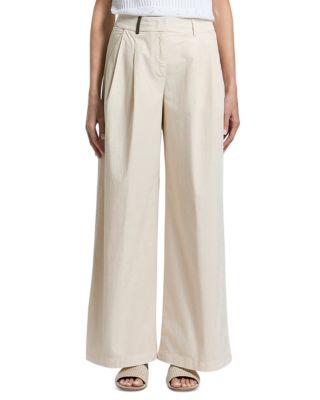 Double Pleated Wide Leg Pants by PESERICO