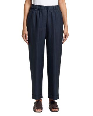 Elastic Waist Palazzo Trousers by PESERICO