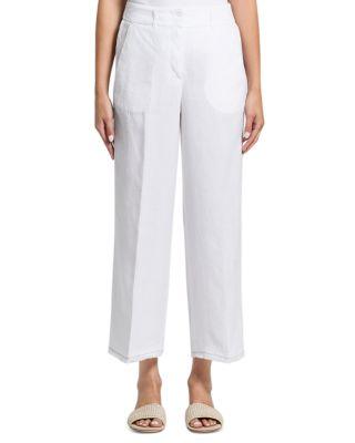 Linen Fringe Hem Pants by PESERICO