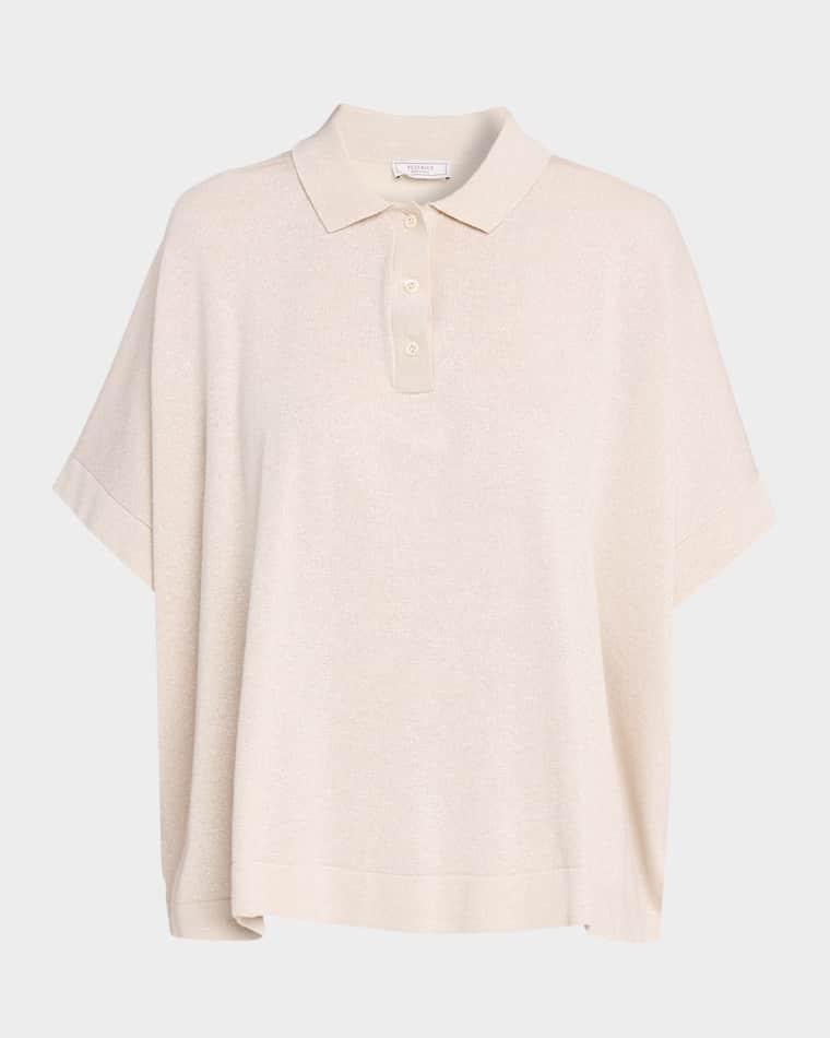 Lurex and Cotton Vanisé Polo Shirt by PESERICO