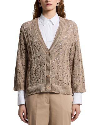 Pointelle Cardigan by PESERICO