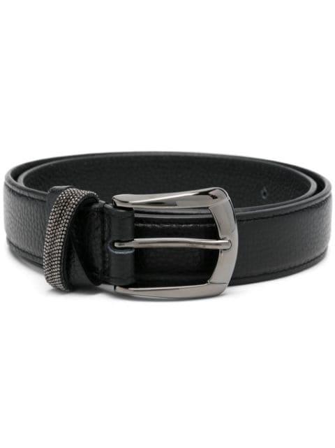 Punto Luce-trim leather belt by PESERICO