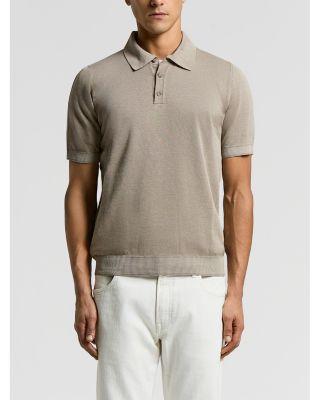 Regular Fit Cotton Linen Polo Sweater by PESERICO