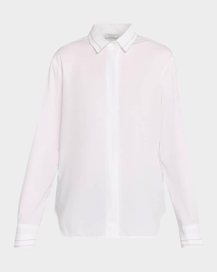 Stretch Cotton Poplin Shirt by PESERICO