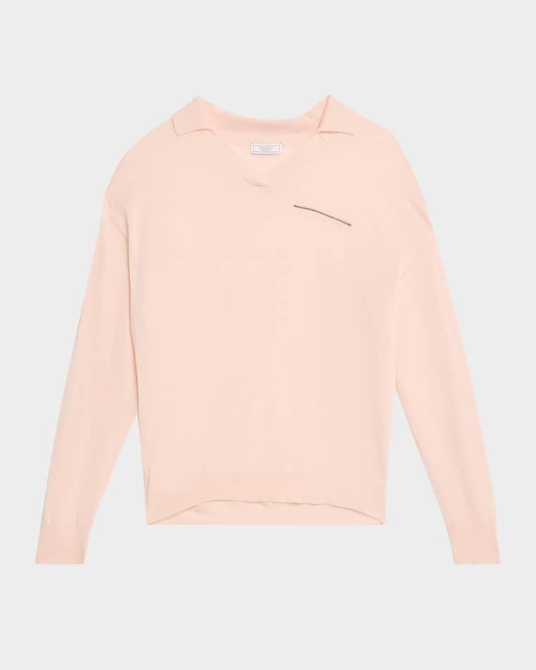 Tricot Wool Polo Sweater by PESERICO