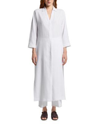V Neck Leaf Collar Kaftan by PESERICO