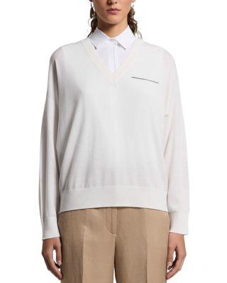 V Neck Sweater by PESERICO