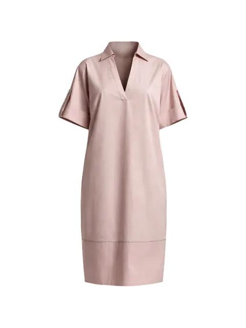 V-neck cuffed midi dress by PESERICO