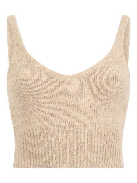 V-neck sleeveless top by PESERICO