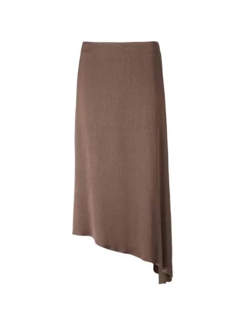asymmetric-hem midi skirt by PESERICO