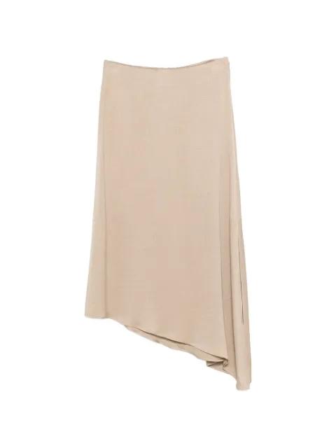 asymmetric-hem midi skirt by PESERICO
