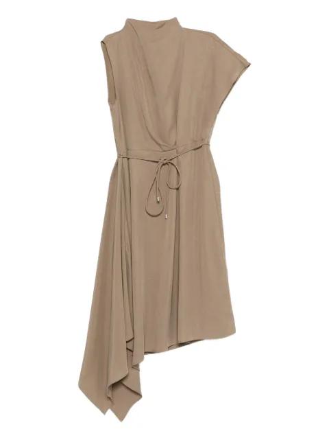 asymmetric midi dress by PESERICO