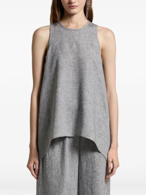 asymmetric sleeveless top by PESERICO