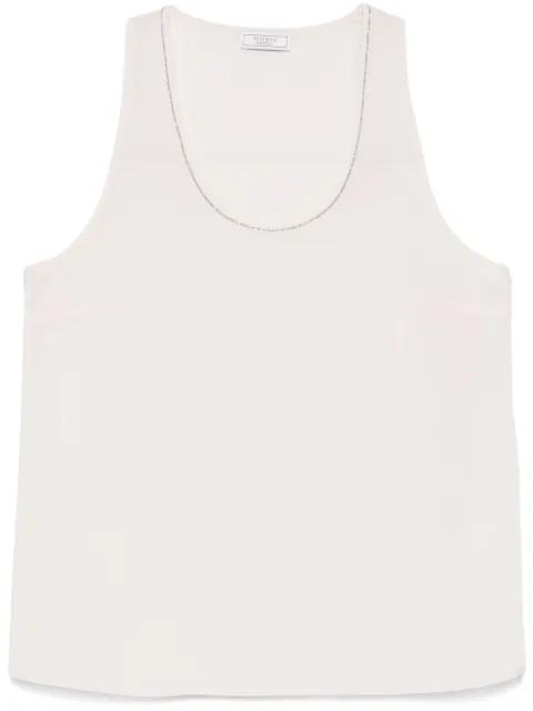 bead-embellished tank top by PESERICO