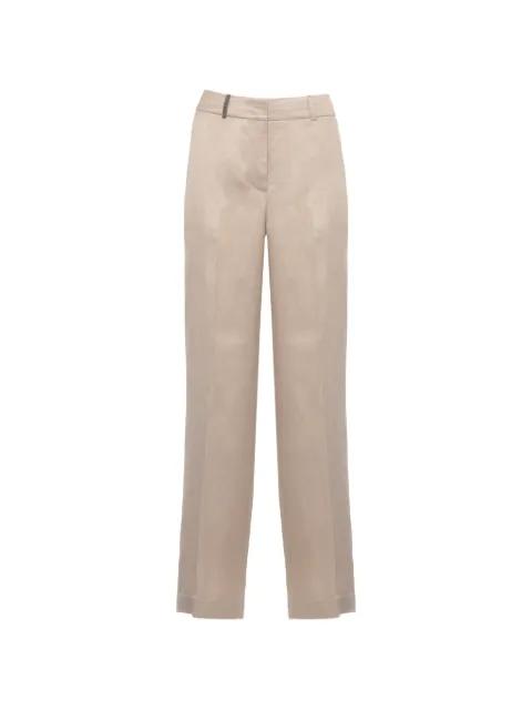 bead-embellished trousers by PESERICO