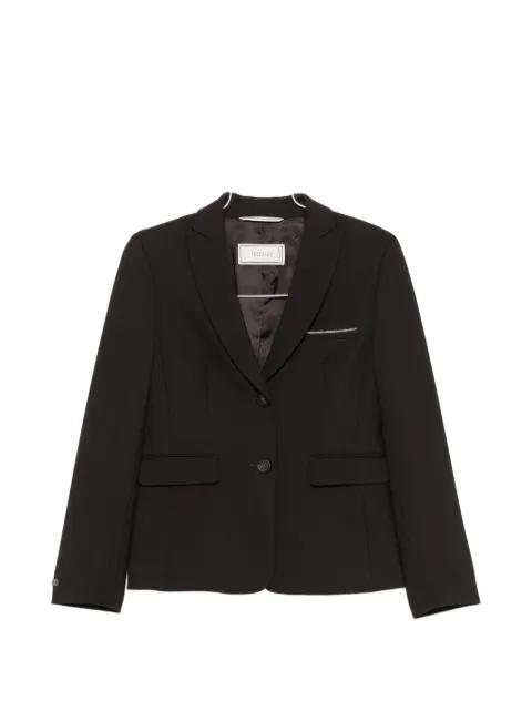 bead-trim single-breasted blazer by PESERICO
