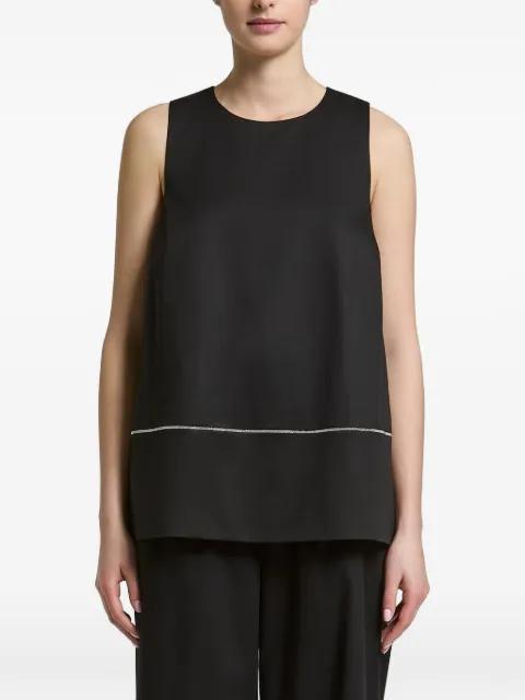 bead-trim tie-fastening top by PESERICO