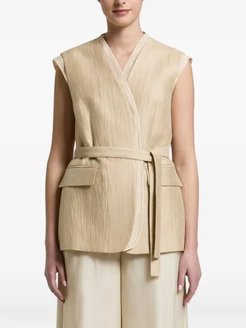 belted gilet by PESERICO