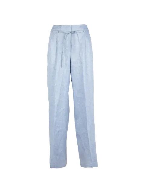 belted straight-leg trousers by PESERICO