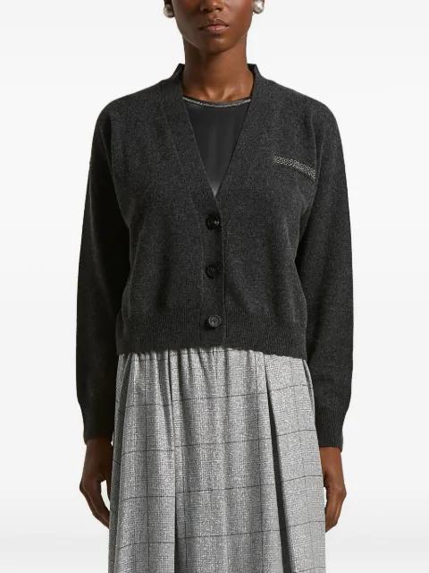 button embellished cardigan by PESERICO