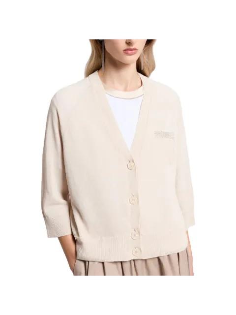 button raglan sleeve cardigan by PESERICO