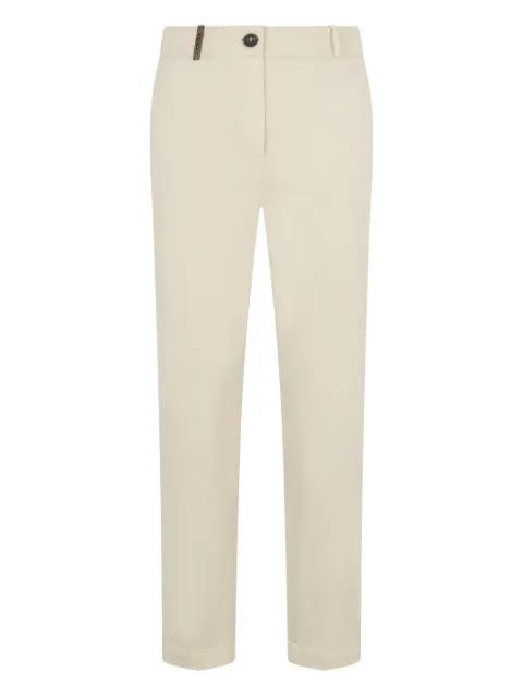 button zip trousers by PESERICO