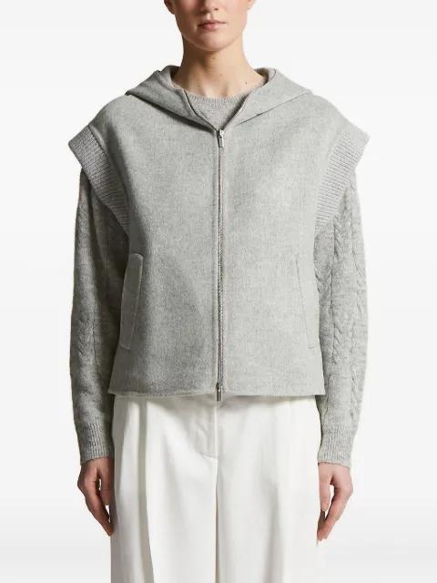cable-knit hoodie by PESERICO